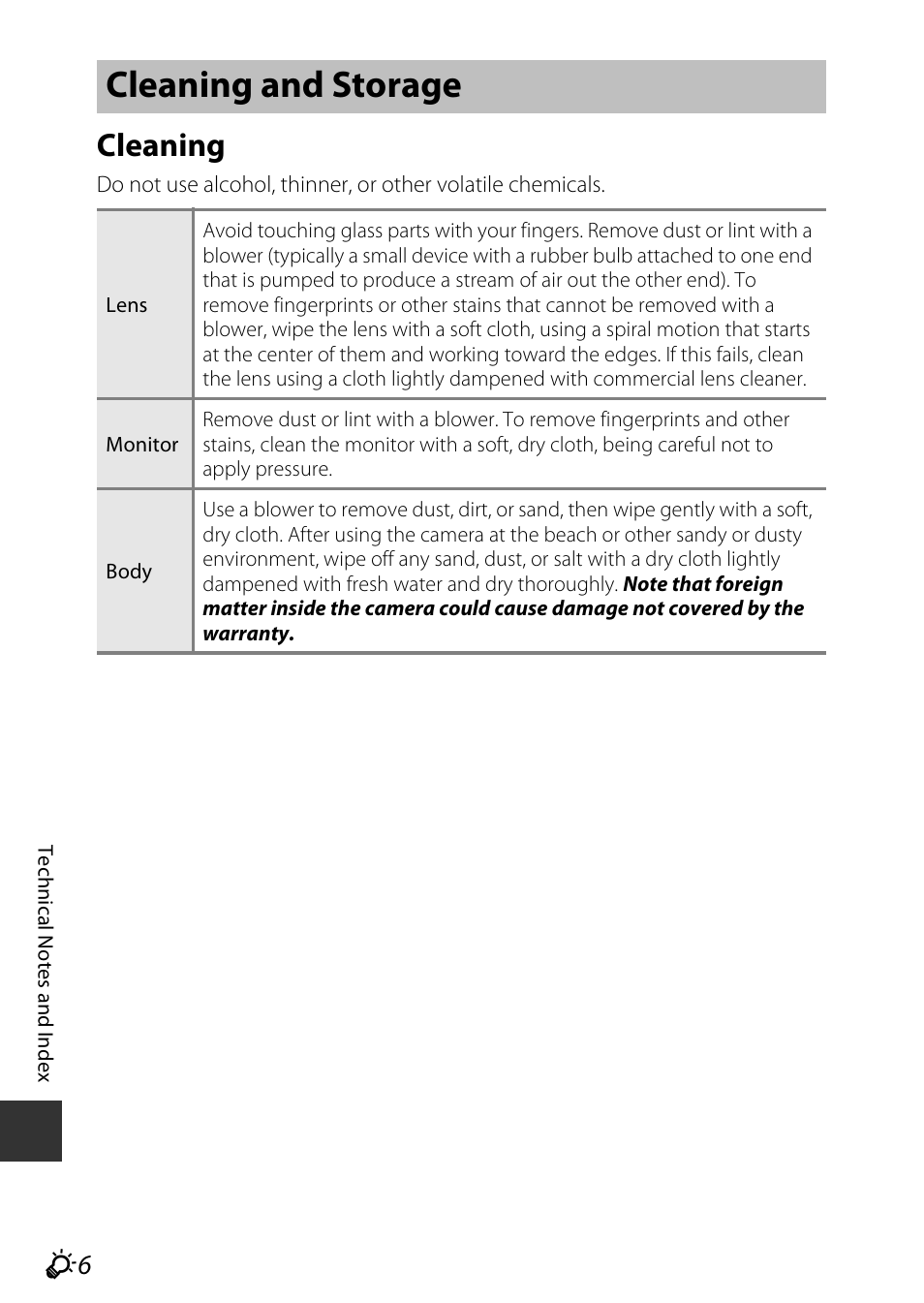 Cleaning and storage, Cleaning | Nikon S9700 User Manual | Page 230 / 262