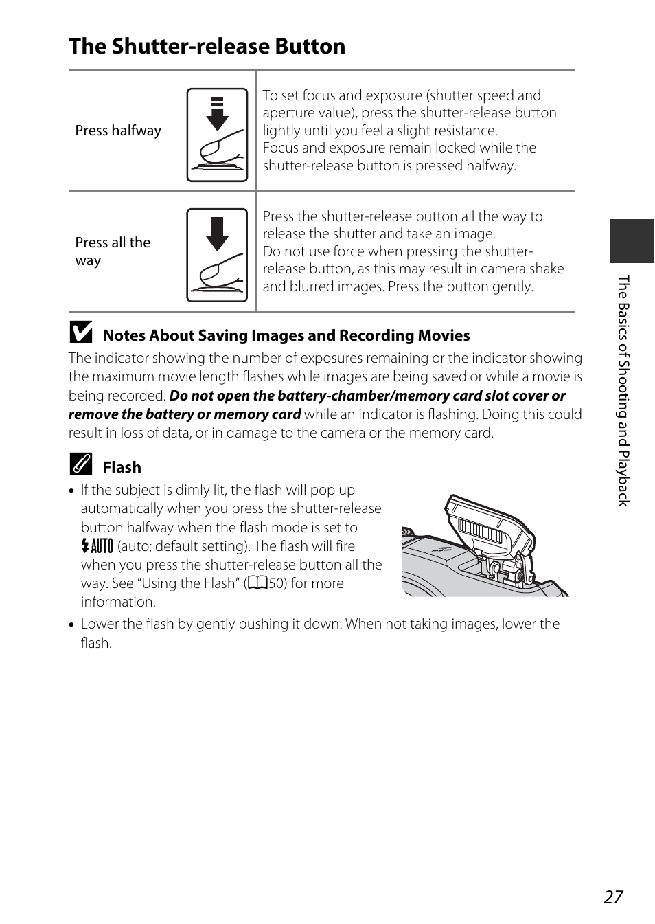 The shutter-release button | Nikon S9700 User Manual | Page 51 / 262