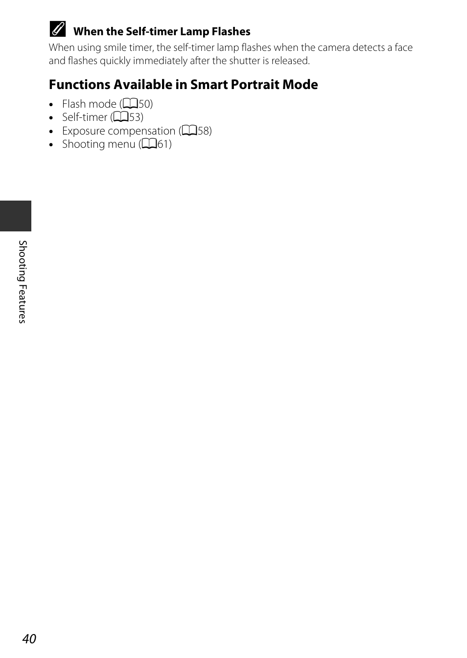 Functions available in smart portrait mode | Nikon S9700 User Manual | Page 64 / 262