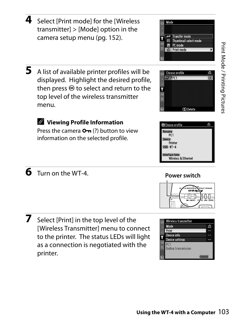 Nikon WT-4A D4 D3X D3 D800 D700 D300S D300 User Manual | Page 115 / 199