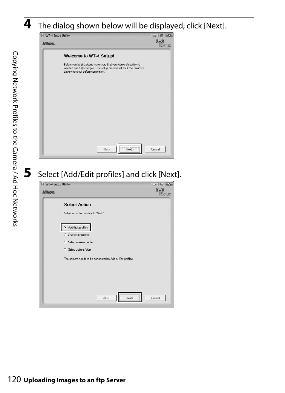 Nikon WT-4A D4 D3X D3 D800 D700 D300S D300 User Manual | Page 132 / 199