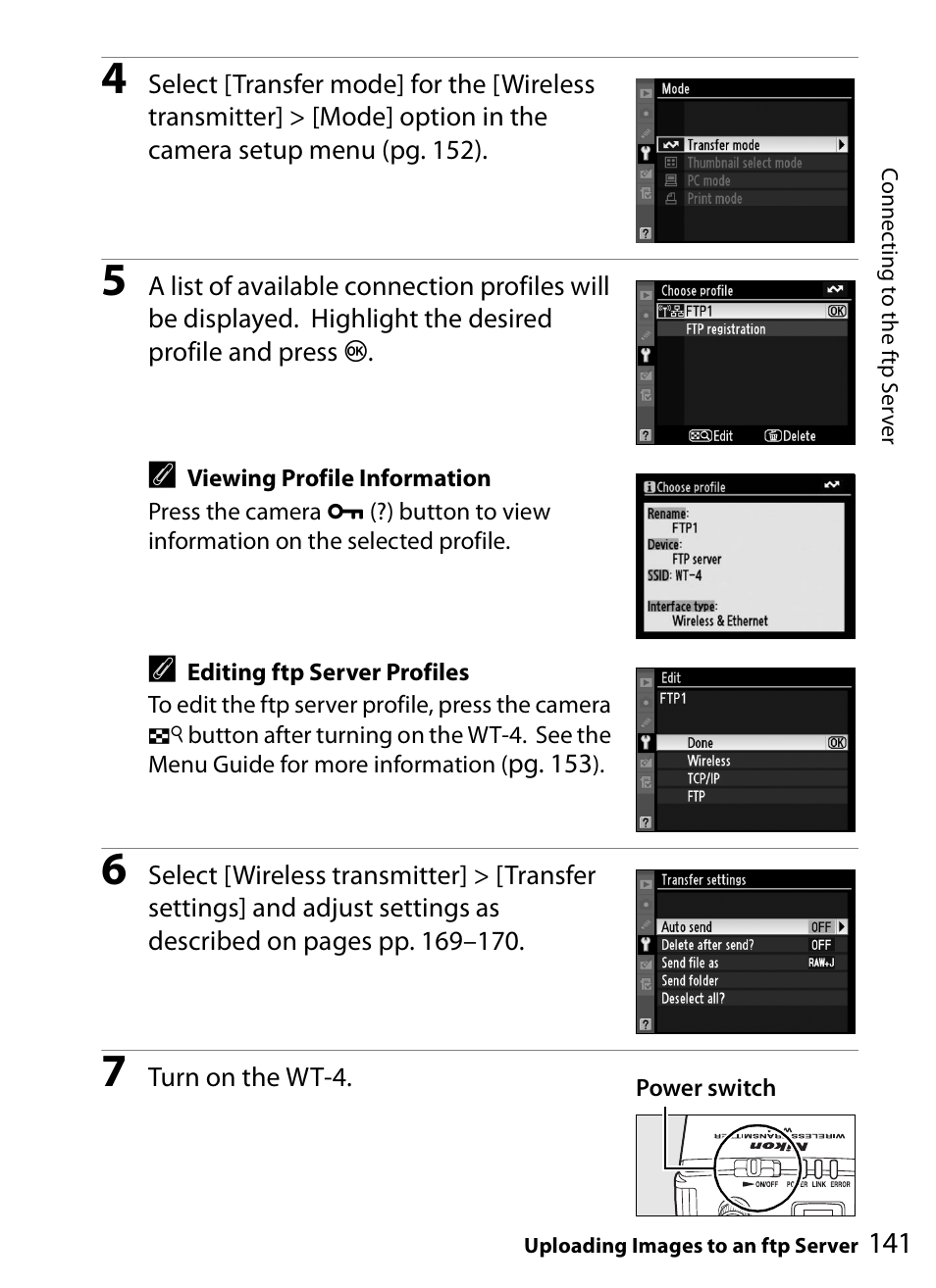 Nikon WT-4A D4 D3X D3 D800 D700 D300S D300 User Manual | Page 153 / 199
