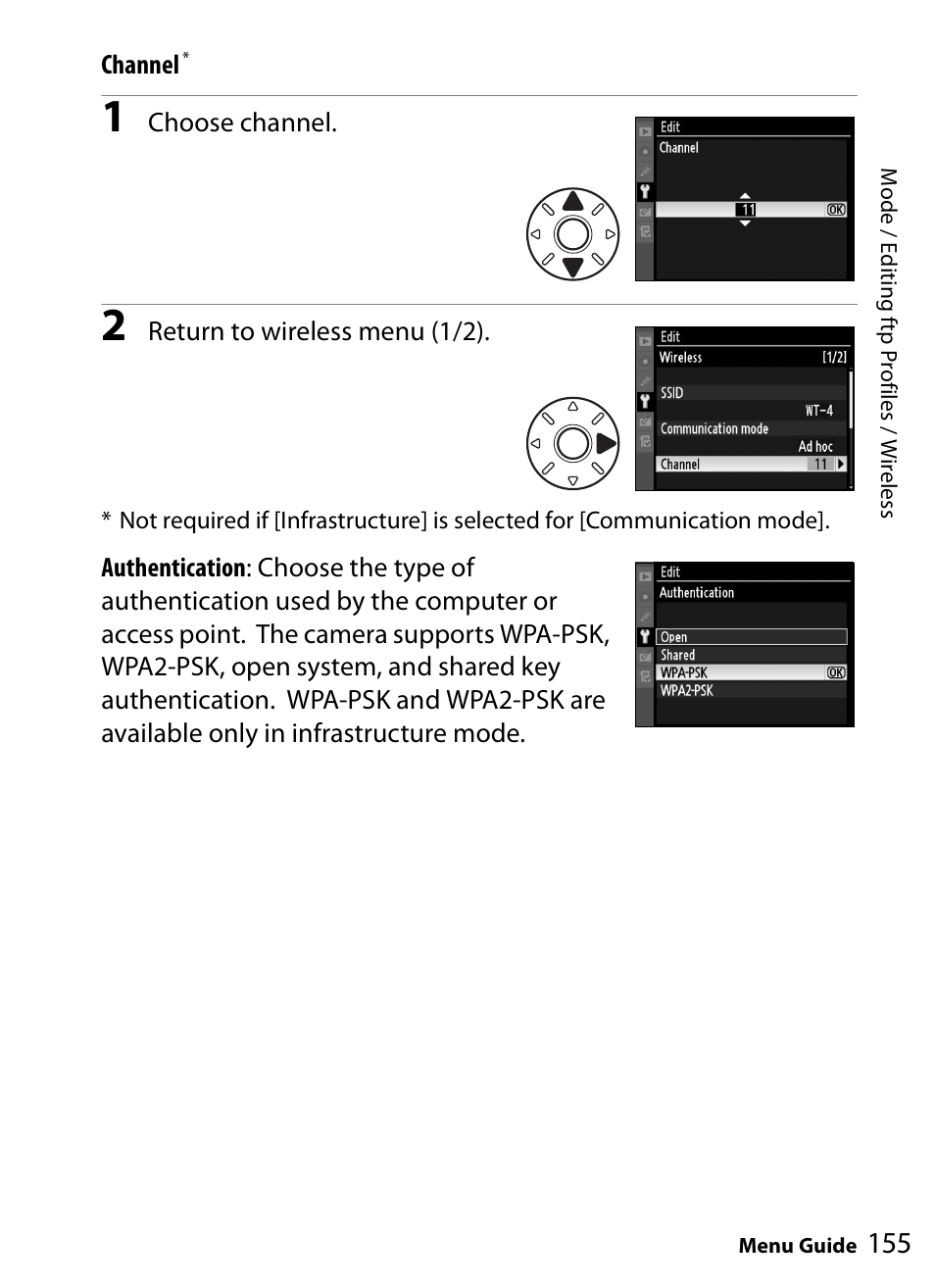 Nikon WT-4A D4 D3X D3 D800 D700 D300S D300 User Manual | Page 167 / 199