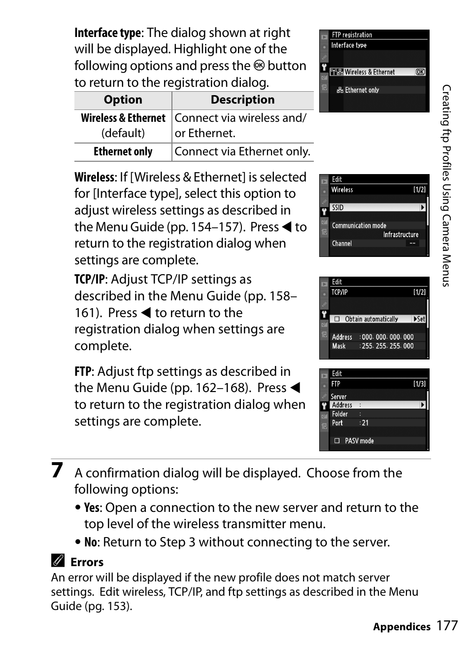 Nikon WT-4A D4 D3X D3 D800 D700 D300S D300 User Manual | Page 189 / 199