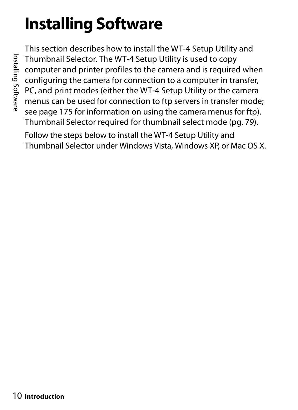 Installing software | Nikon WT-4A D4 D3X D3 D800 D700 D300S D300 User Manual | Page 22 / 199