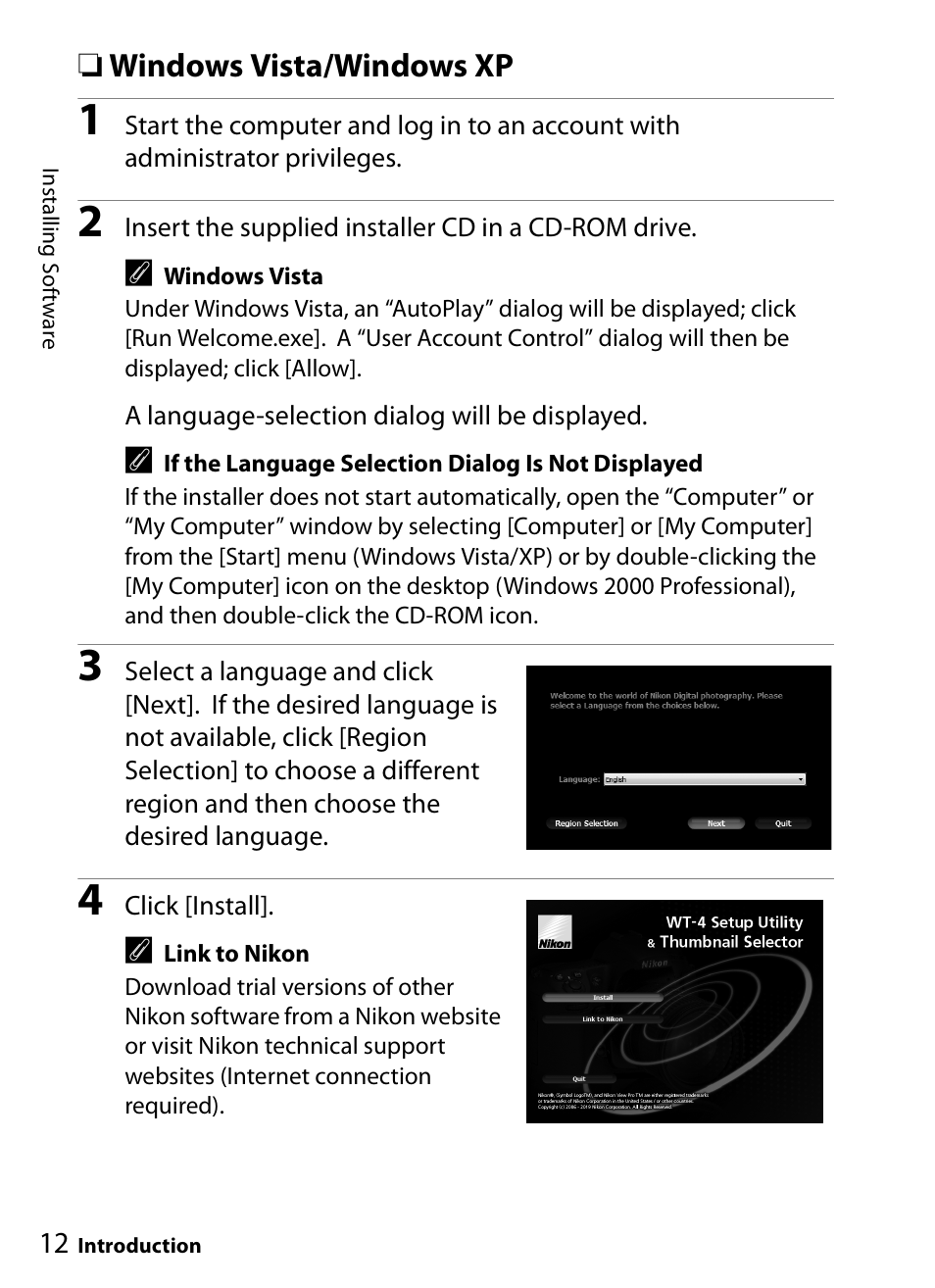 Windows vista/windows xp | Nikon WT-4A D4 D3X D3 D800 D700 D300S D300 User Manual | Page 24 / 199