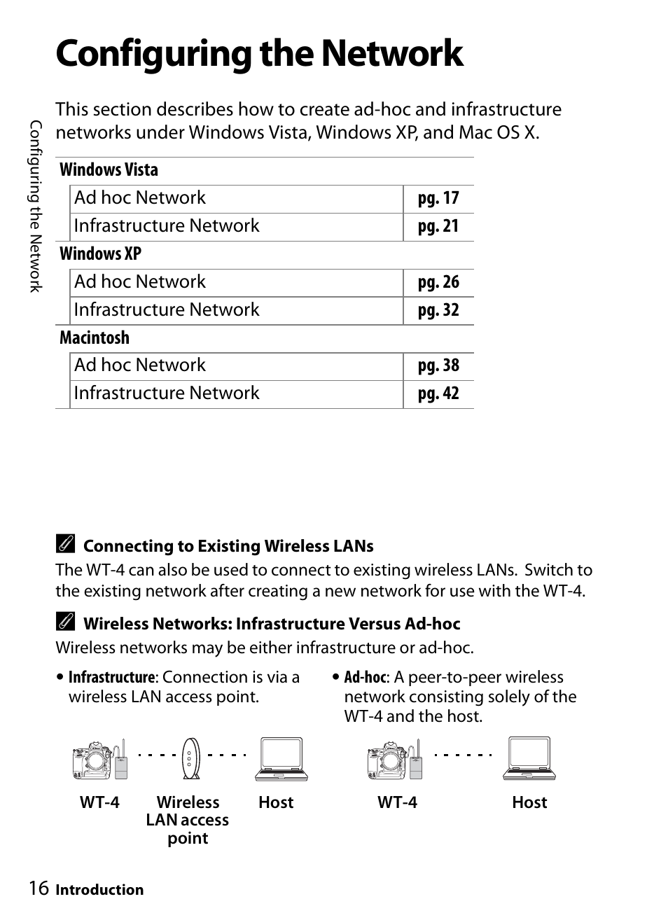 Configuring the network | Nikon WT-4A D4 D3X D3 D800 D700 D300S D300 User Manual | Page 28 / 199