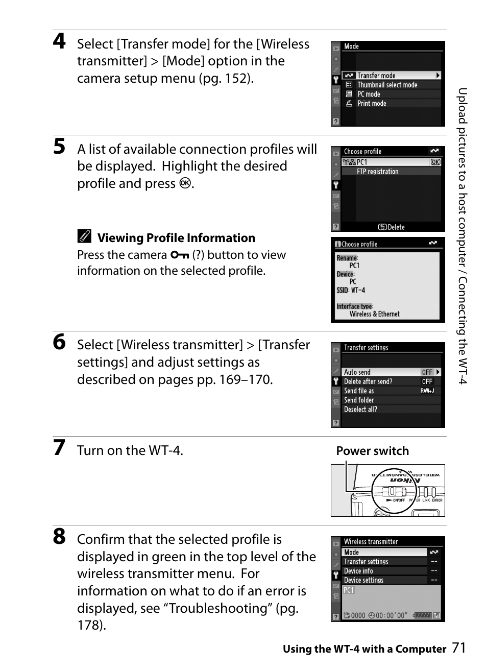 Nikon WT-4A D4 D3X D3 D800 D700 D300S D300 User Manual | Page 83 / 199