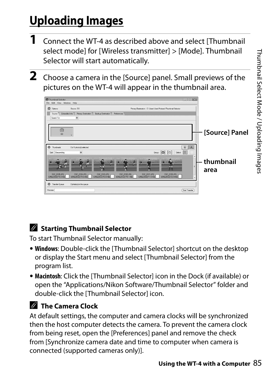 Uploading images | Nikon WT-4A D4 D3X D3 D800 D700 D300S D300 User Manual | Page 97 / 199