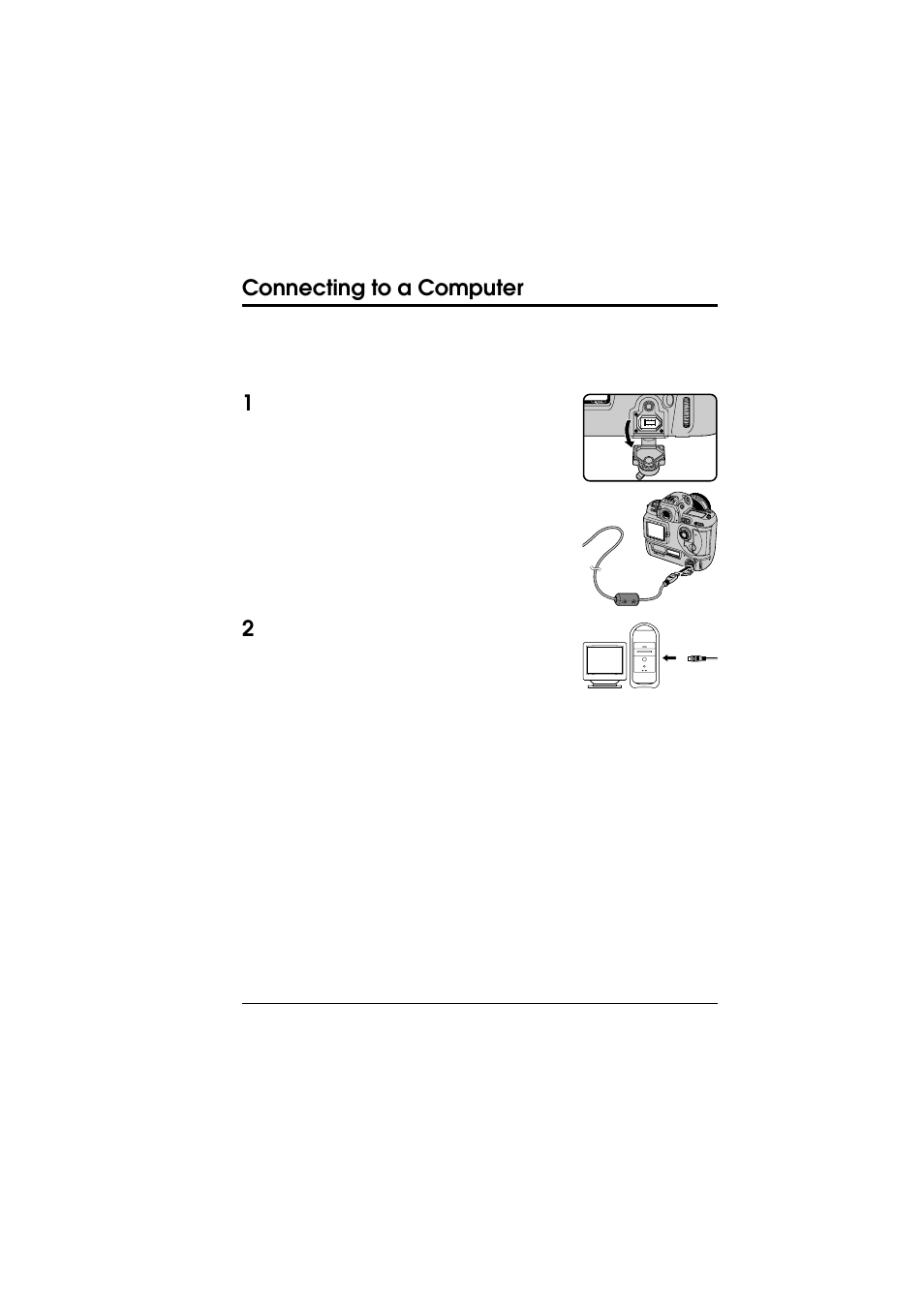 Connecting to a computer | Nikon D1 User Manual | Page 116 / 144