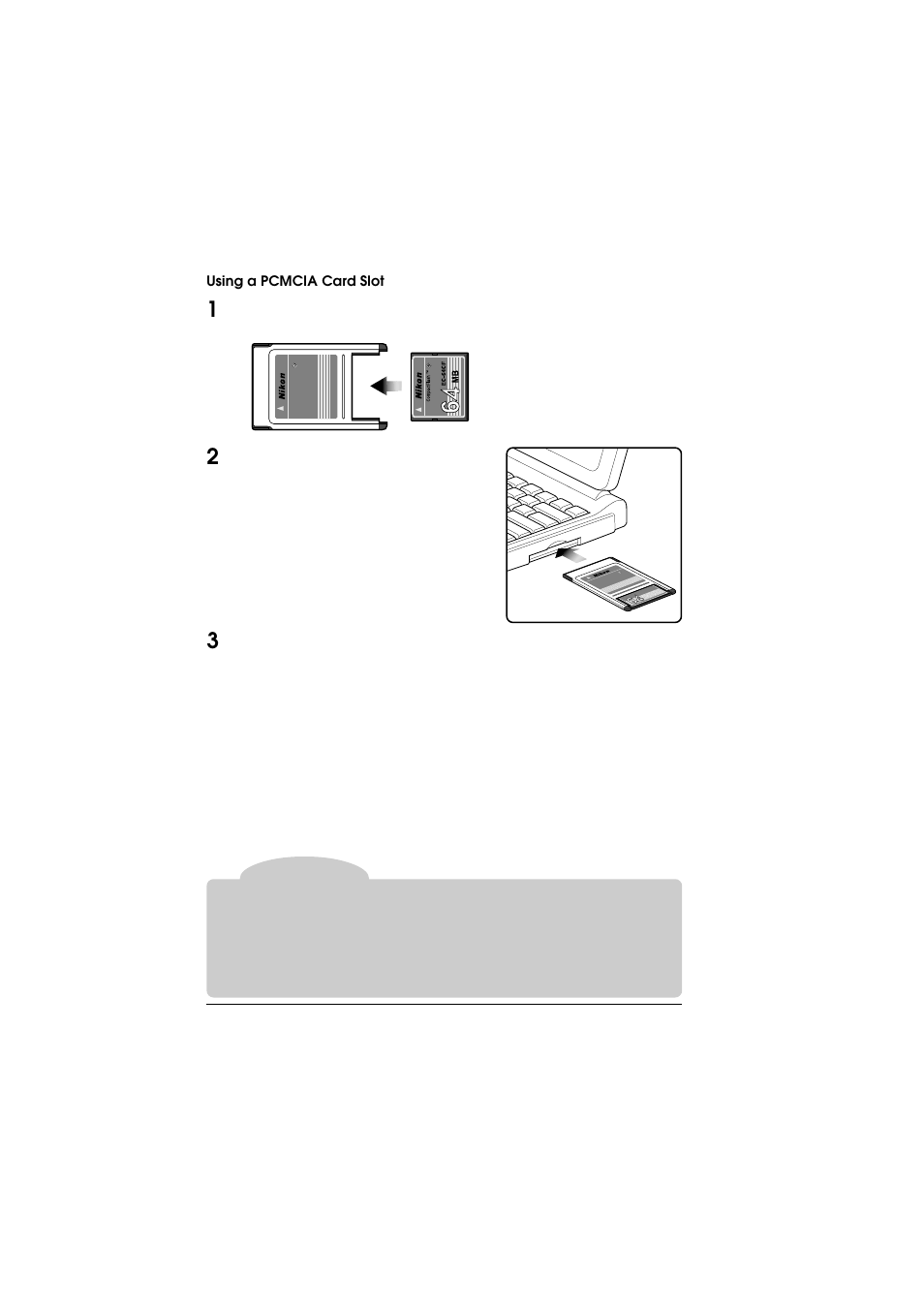 Using a pcmcia card slot, Tips, Nikon view dx | Nikon D1 User Manual | Page 119 / 144
