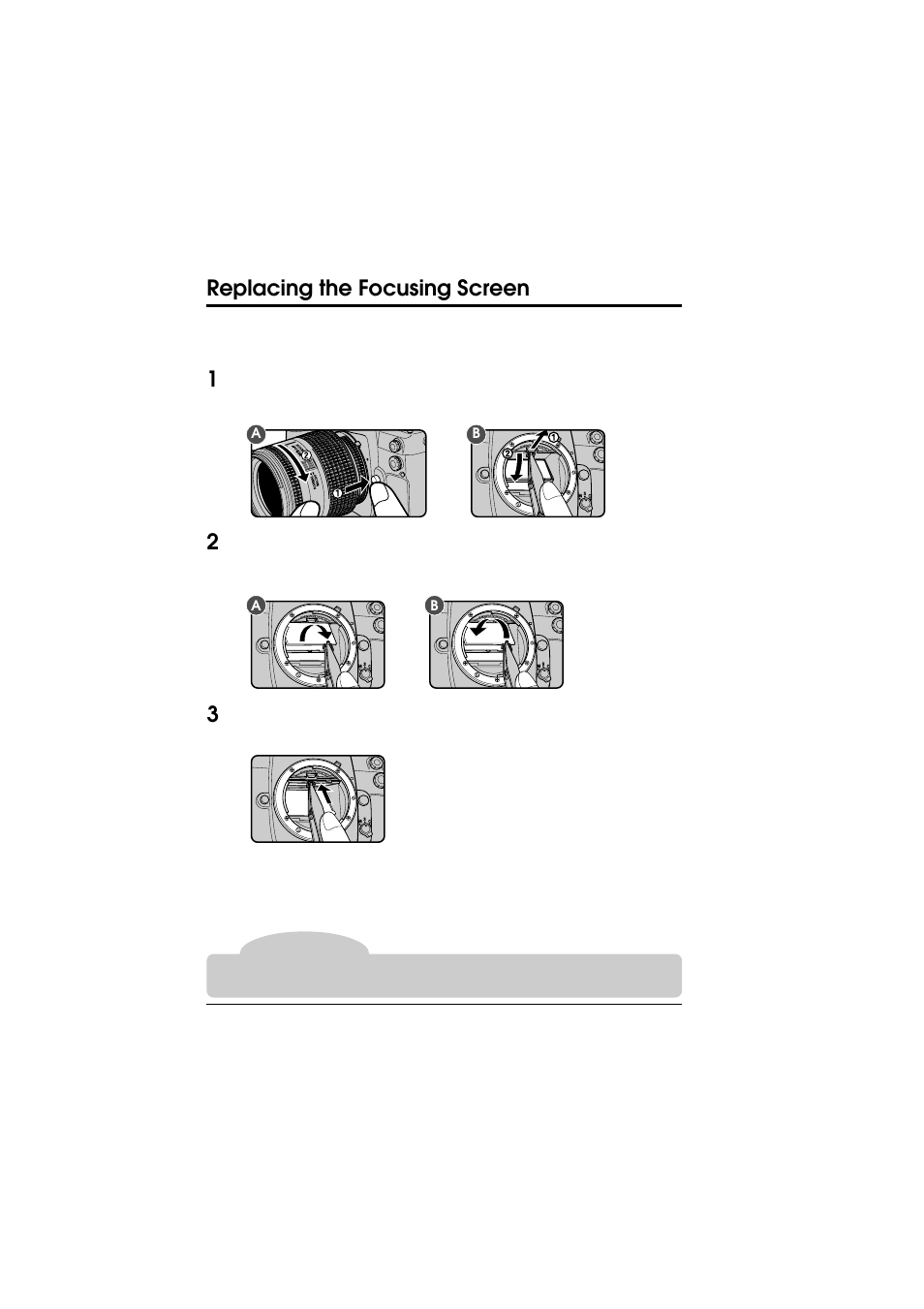 Replacing the focusing screen | Nikon D1 User Manual | Page 121 / 144