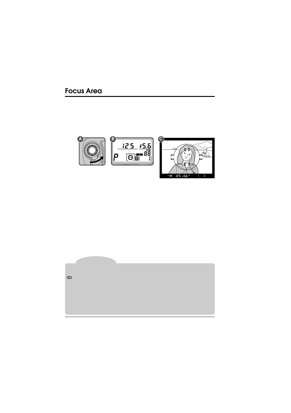 Focus area | Nikon D1 User Manual | Page 49 / 144