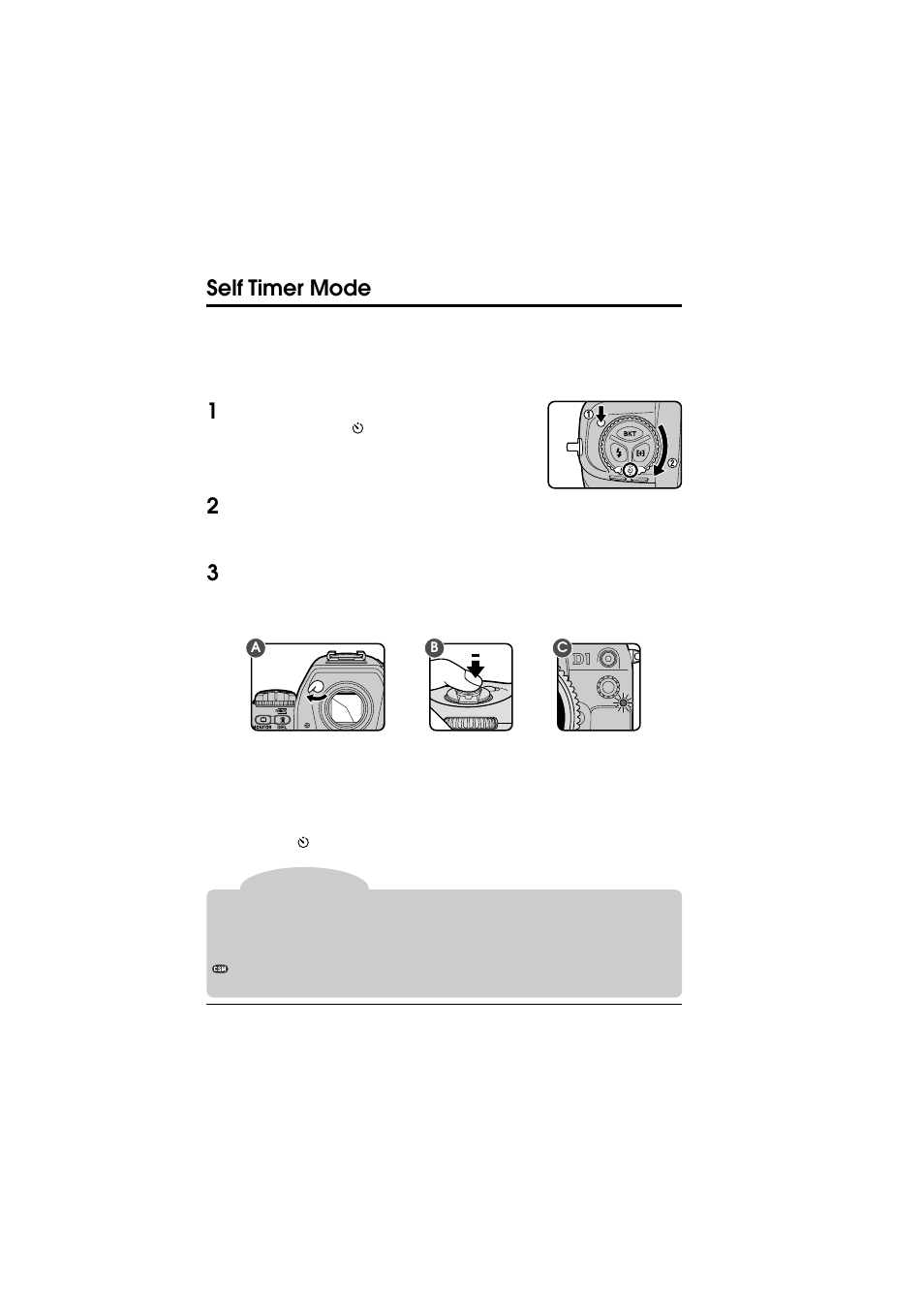 Self timer mode | Nikon D1 User Manual | Page 75 / 144