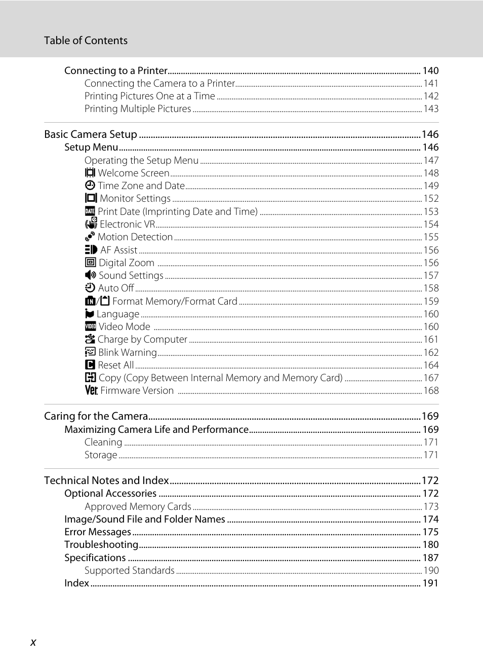 Nikon S4100 User Manual | Page 12 / 208