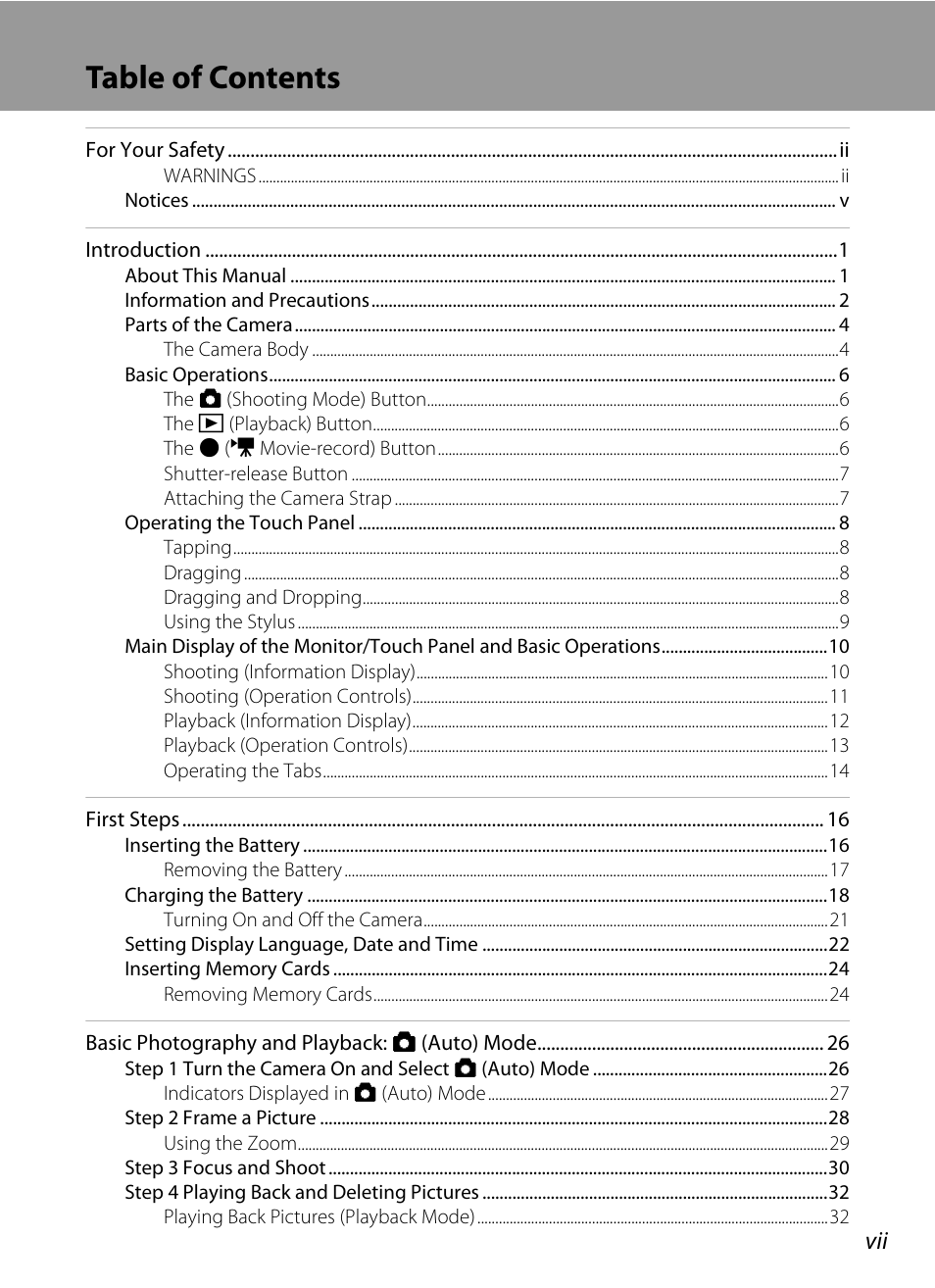 Nikon S4100 User Manual | Page 9 / 208