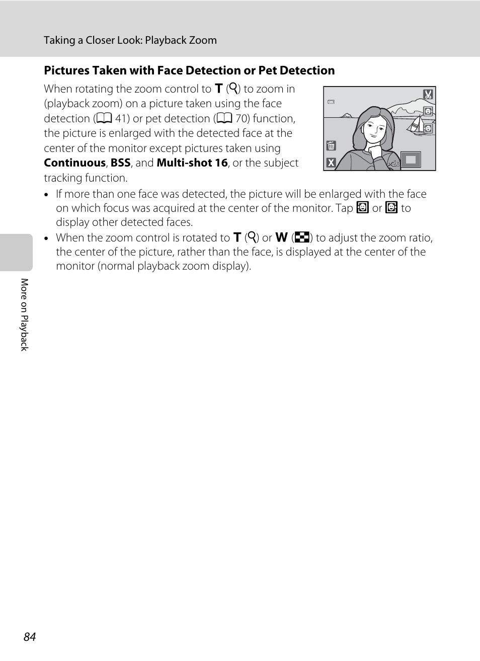 A 84) excep | Nikon S4100 User Manual | Page 96 / 208