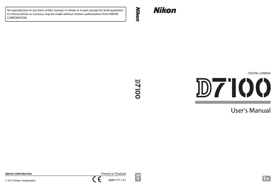 Nikon D7100 User Manual | 384 pages