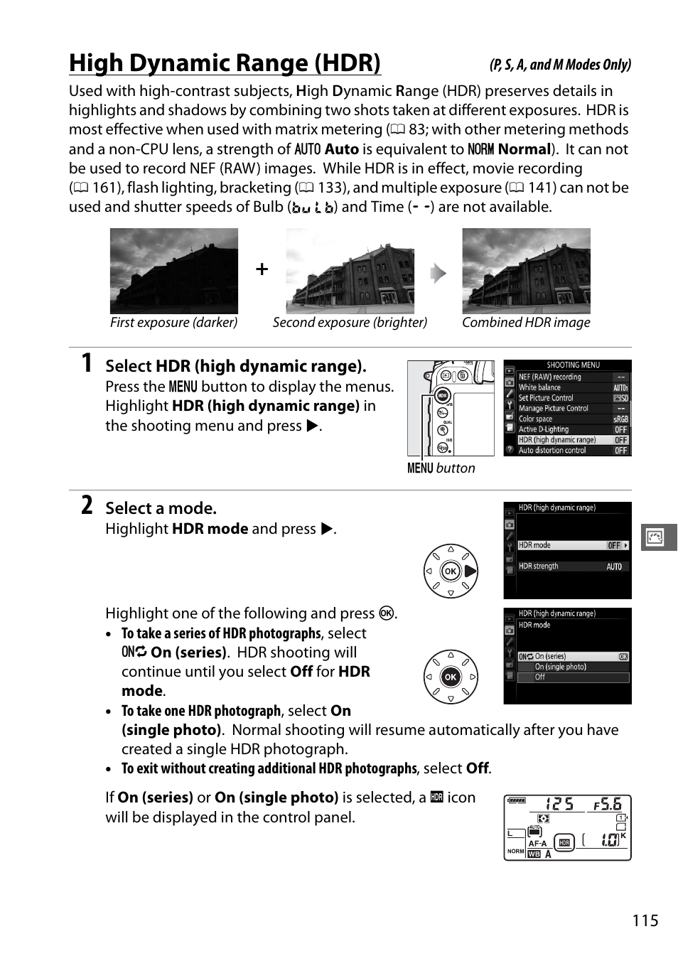 High dynamic range (hdr) | Nikon D7100 User Manual | Page 143 / 384