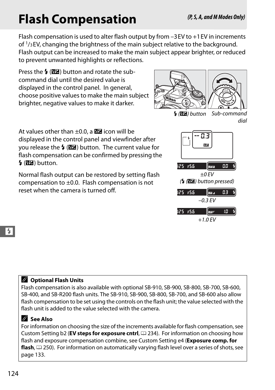 Flash compensation | Nikon D7100 User Manual | Page 152 / 384
