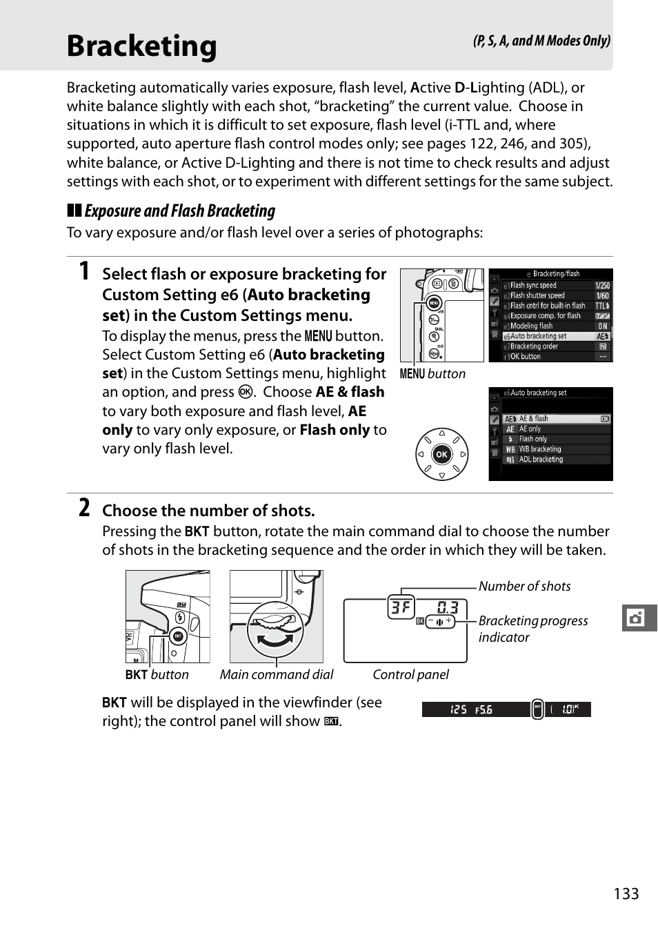 Bracketing | Nikon D7100 User Manual | Page 161 / 384