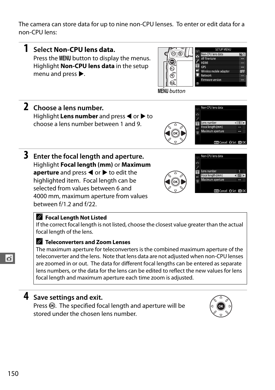 Menu (0 150); other | Nikon D7100 User Manual | Page 178 / 384