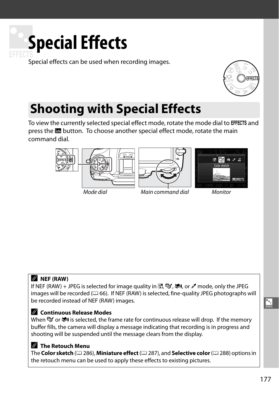 Special effects, Shooting with special effects | Nikon D7100 User Manual | Page 205 / 384