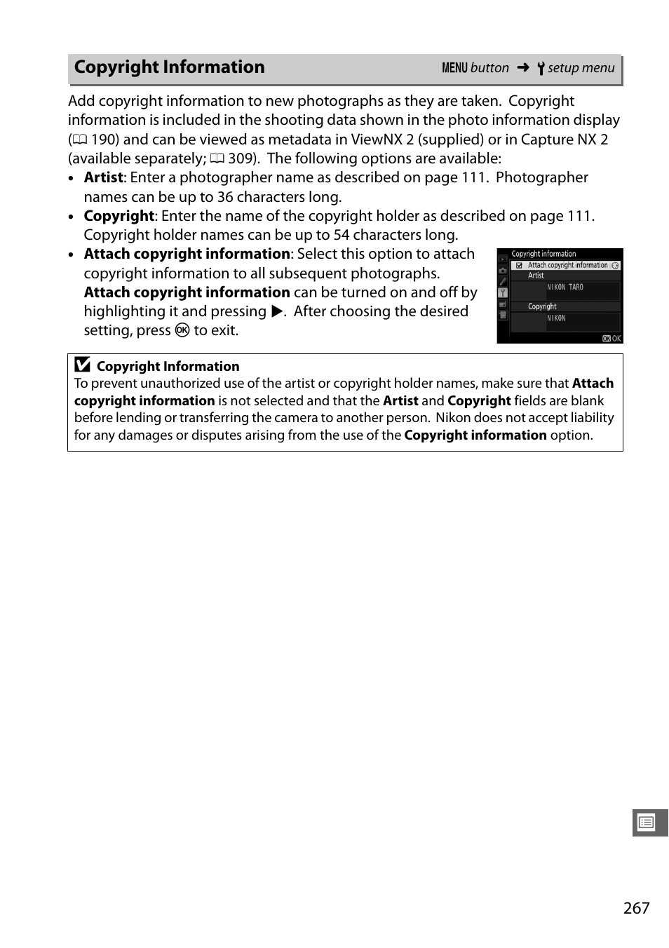 Copyright information | Nikon D7100 User Manual | Page 295 / 384