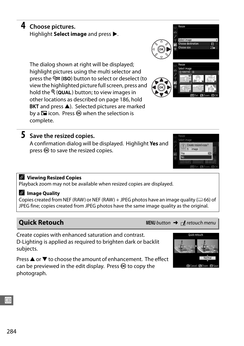 Quick retouch | Nikon D7100 User Manual | Page 312 / 384