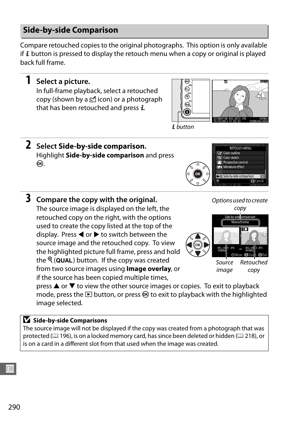 Side-by-side comparison | Nikon D7100 User Manual | Page 318 / 384