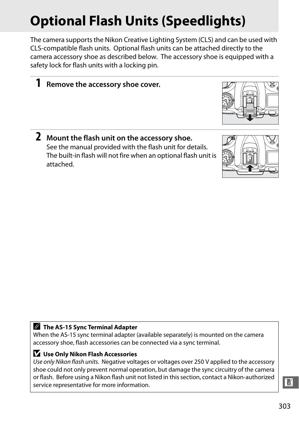 Optional flash units (speedlights) | Nikon D7100 User Manual | Page 331 / 384