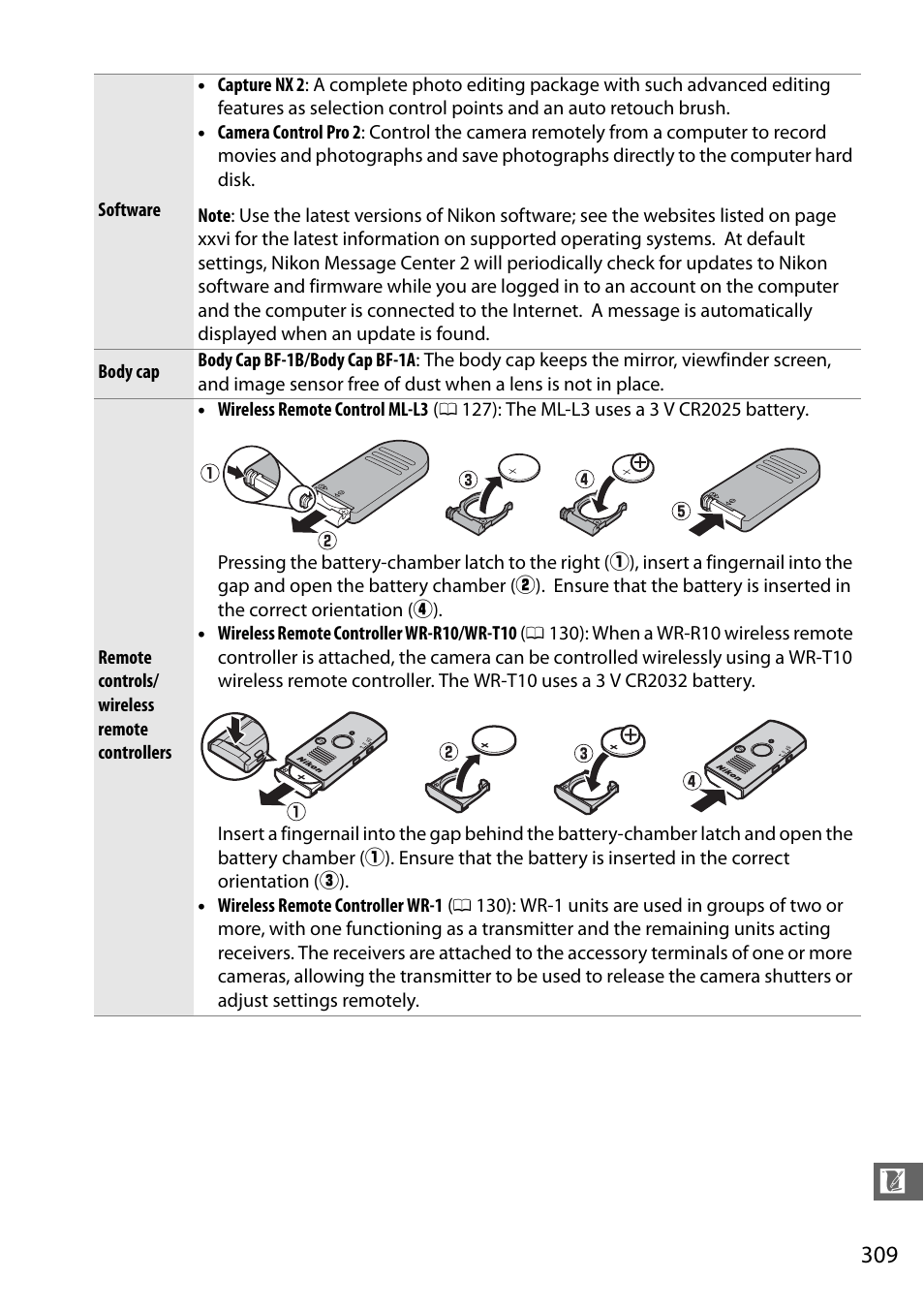 0 309, 310) can be | Nikon D7100 User Manual | Page 337 / 384