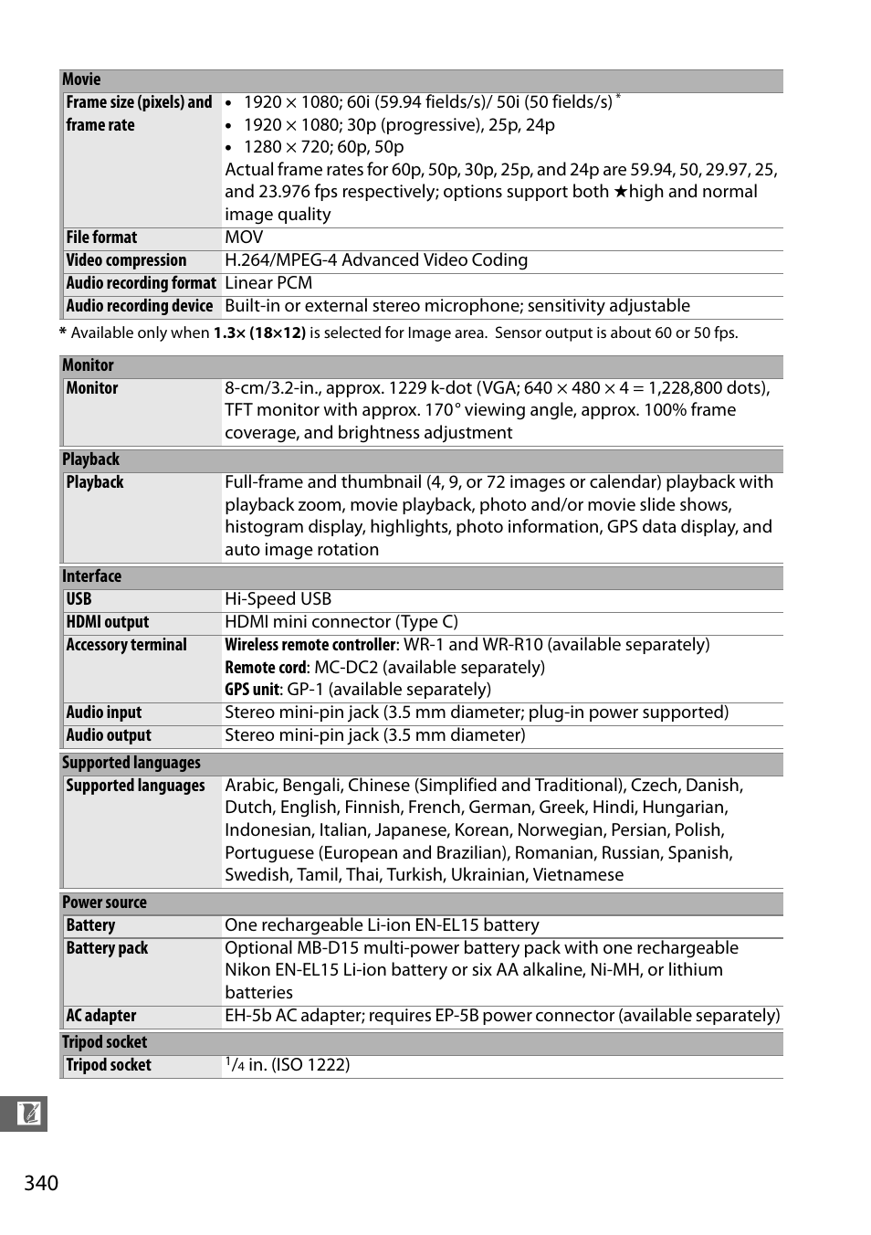 Nikon D7100 User Manual | Page 368 / 384