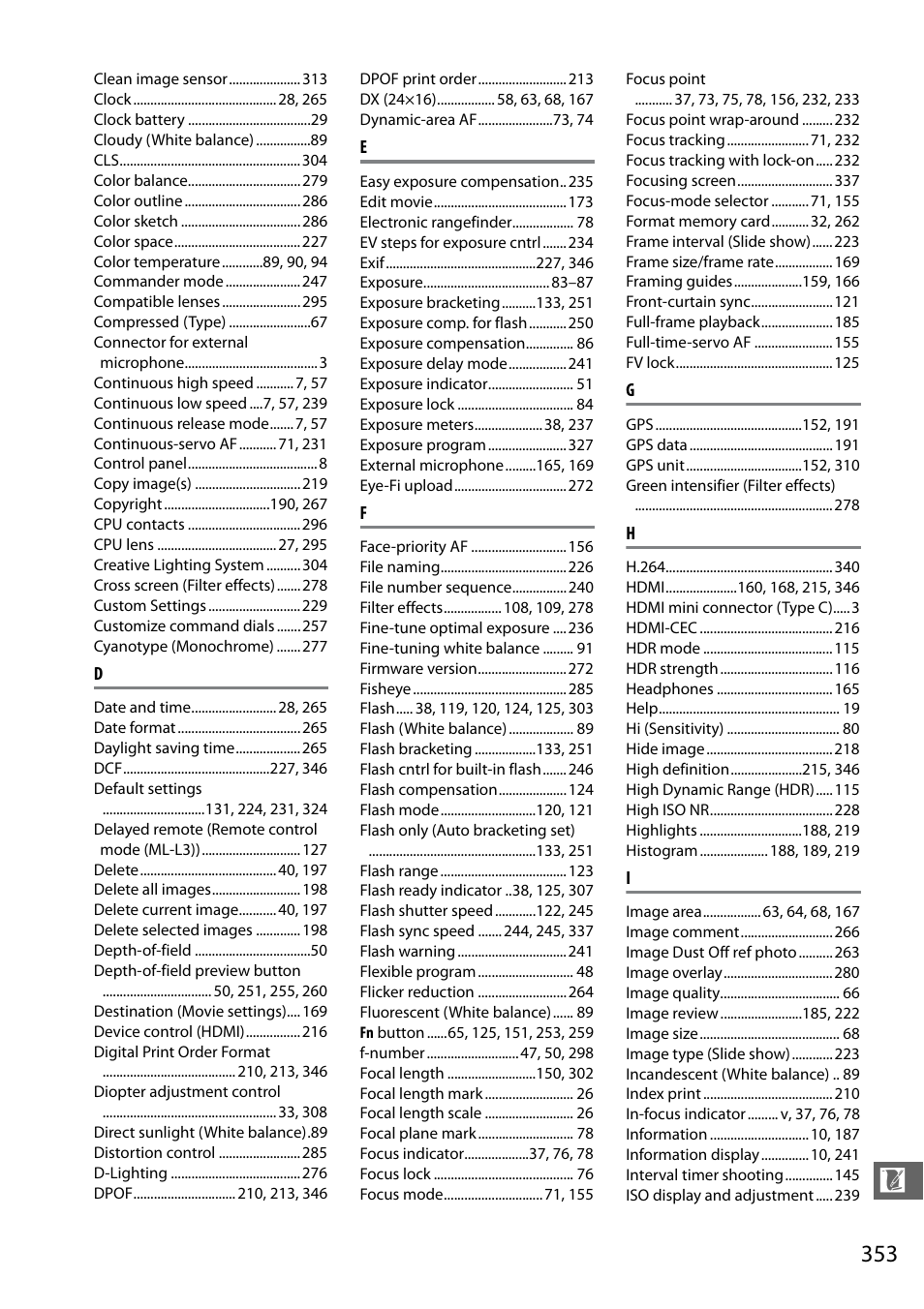 Nikon D7100 User Manual | Page 381 / 384
