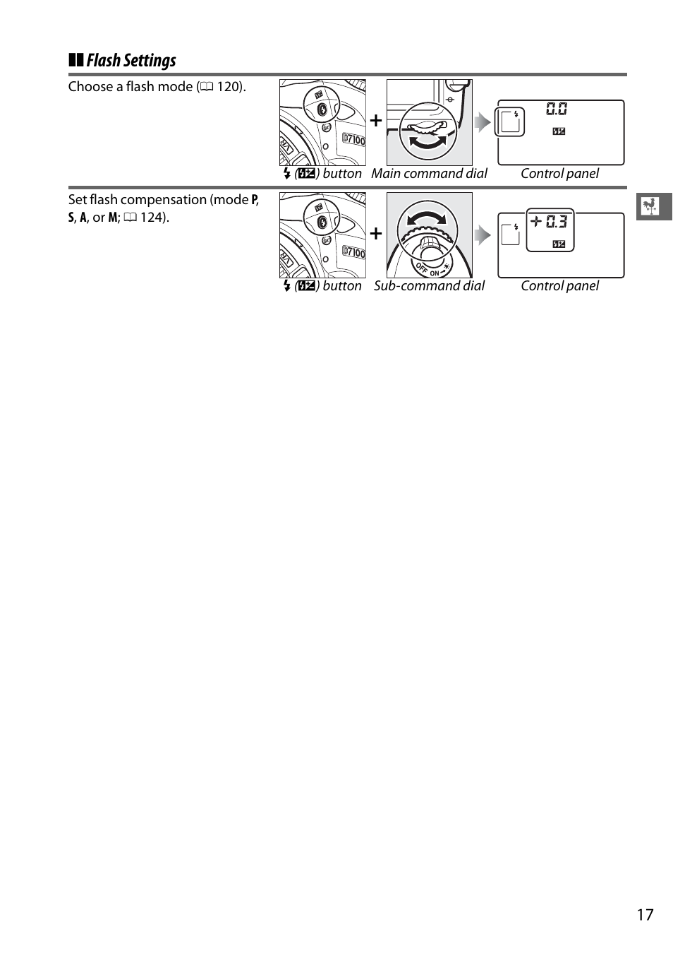 Flash settings | Nikon D7100 User Manual | Page 45 / 384