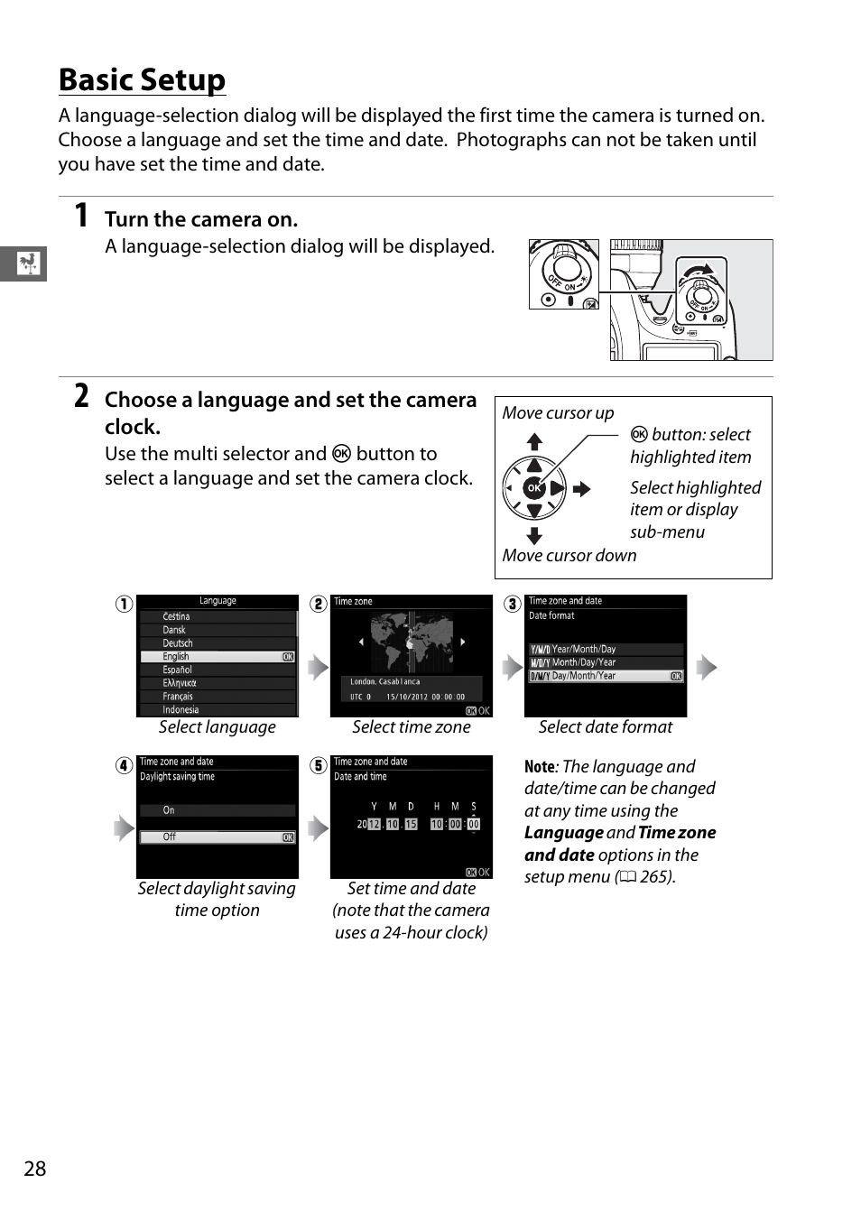 Basic setup | Nikon D7100 User Manual | Page 56 / 384