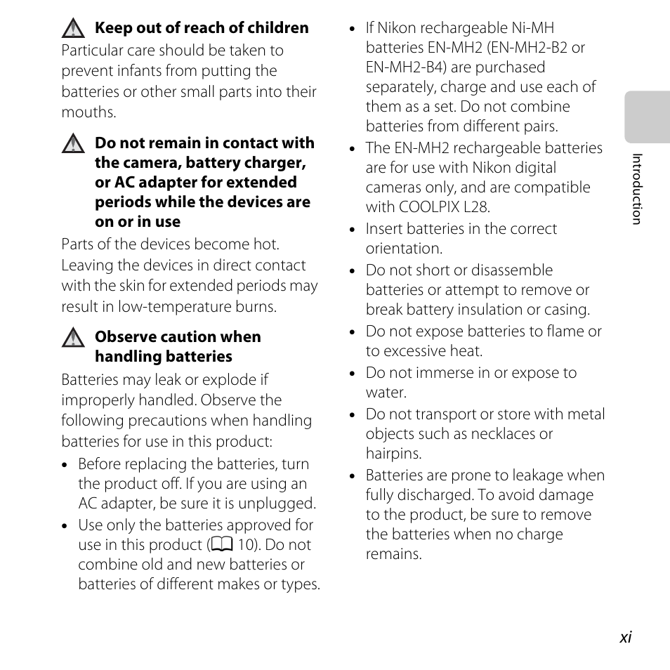 Nikon L28 User Manual | Page 13 / 200