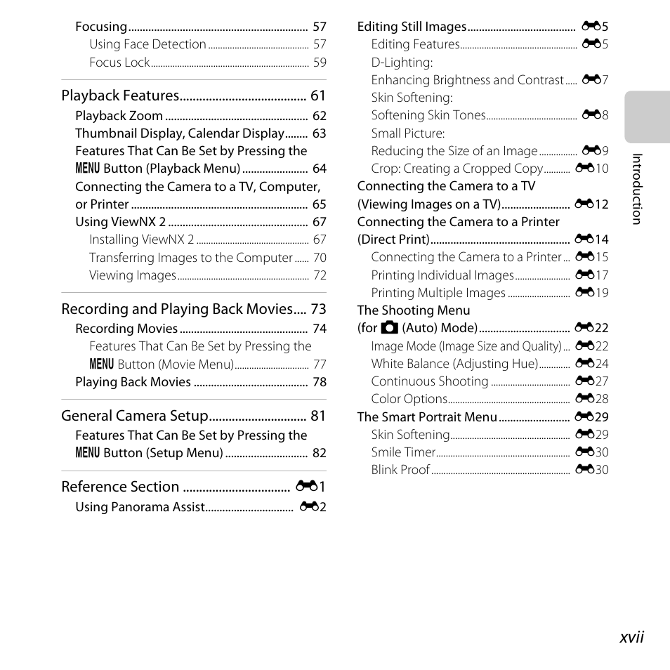 Xvii | Nikon L28 User Manual | Page 19 / 200