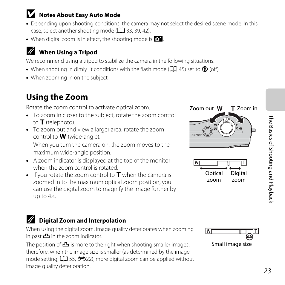 Using the zoom | Nikon L28 User Manual | Page 43 / 200