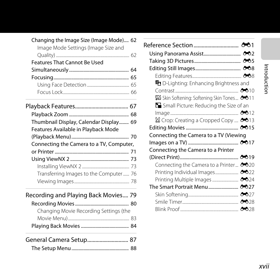 Xvii | Nikon L810 User Manual | Page 19 / 216