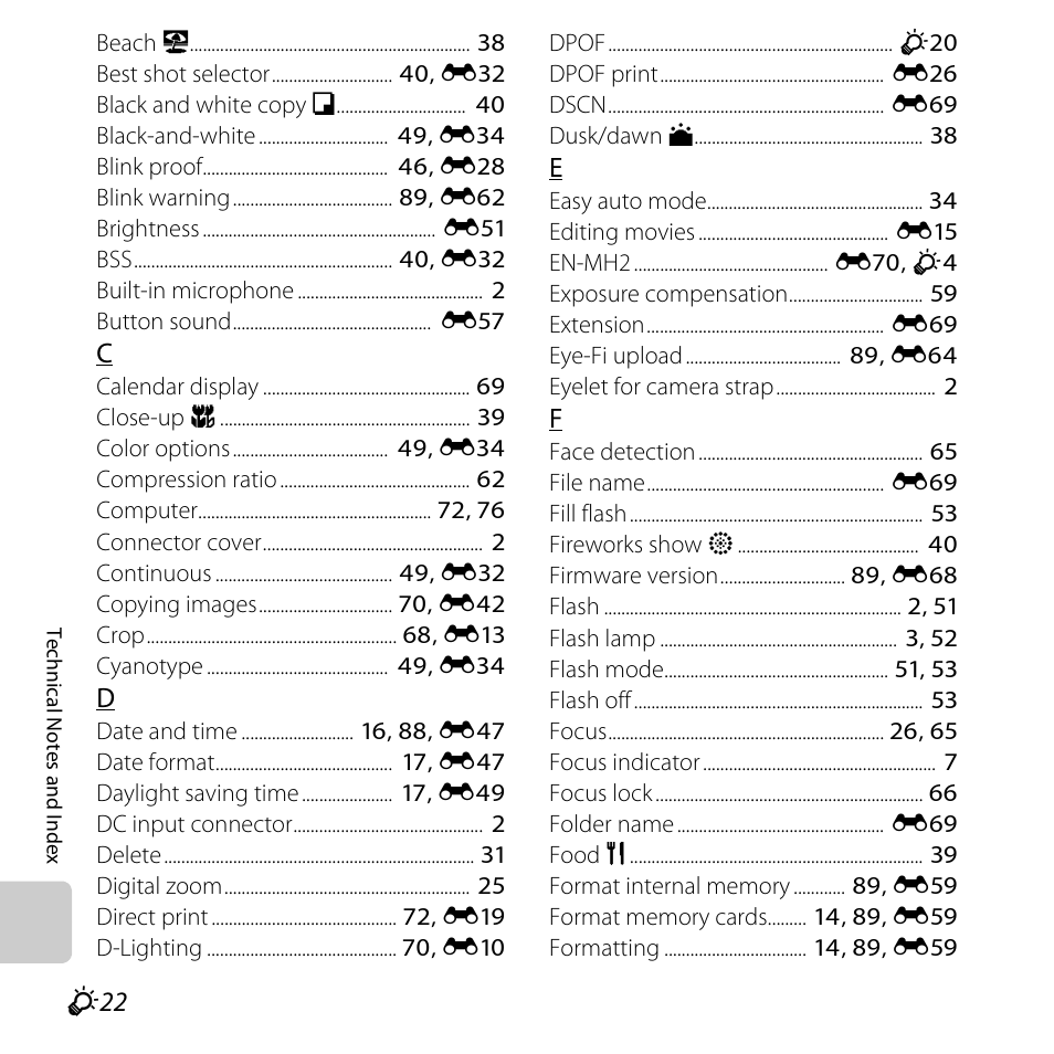 Nikon L810 User Manual | Page 208 / 216