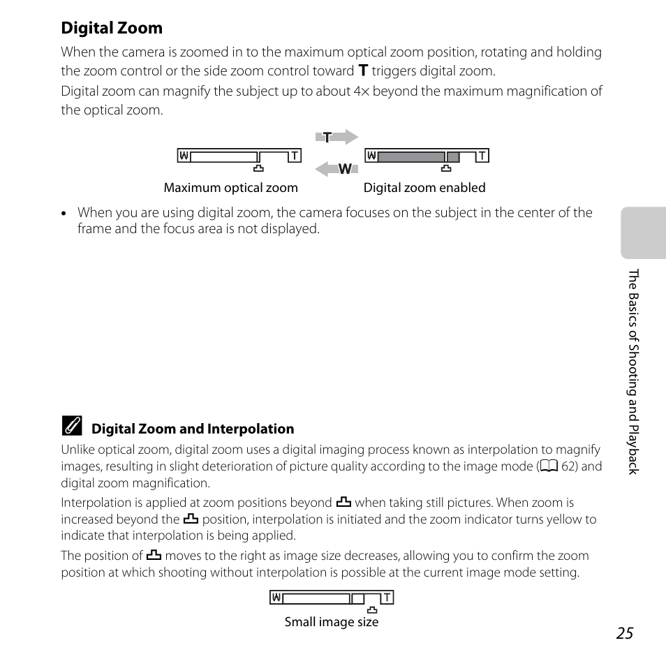 Digital zoom | Nikon L810 User Manual | Page 45 / 216
