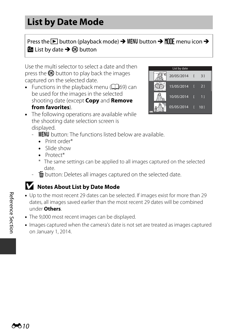 List by date mode | Nikon S9600 User Manual | Page 120 / 226