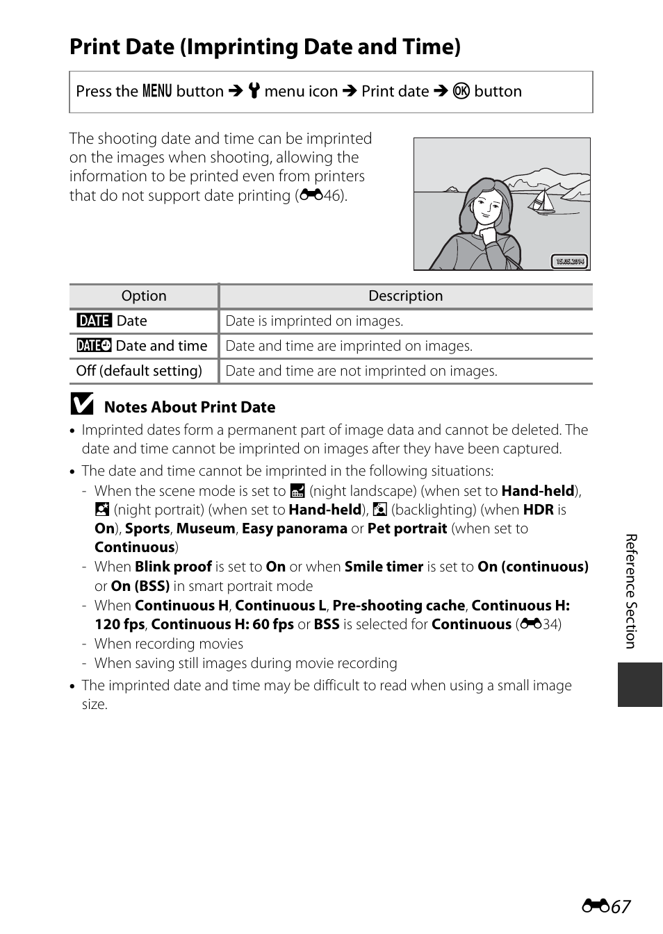 Print date (imprinting date and time) | Nikon S9600 User Manual | Page 177 / 226