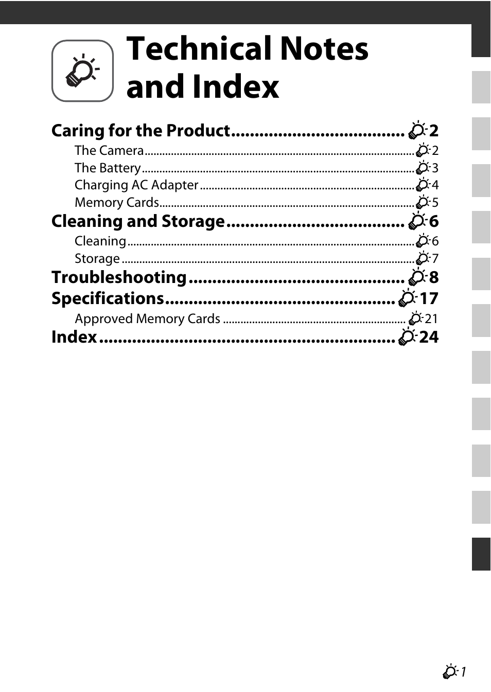 Technical notes and index | Nikon S9600 User Manual | Page 197 / 226