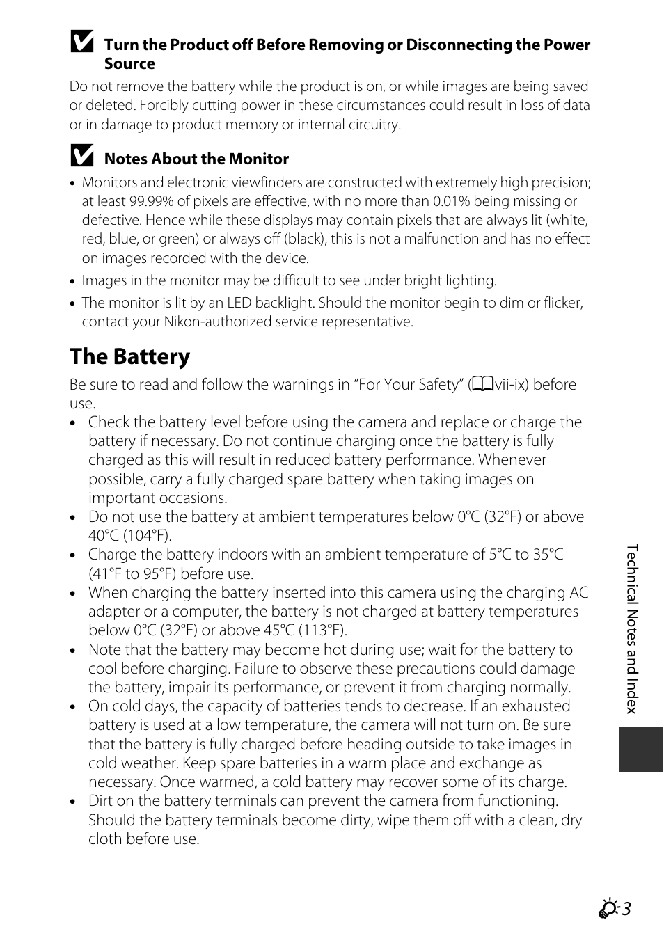The battery | Nikon S9600 User Manual | Page 199 / 226
