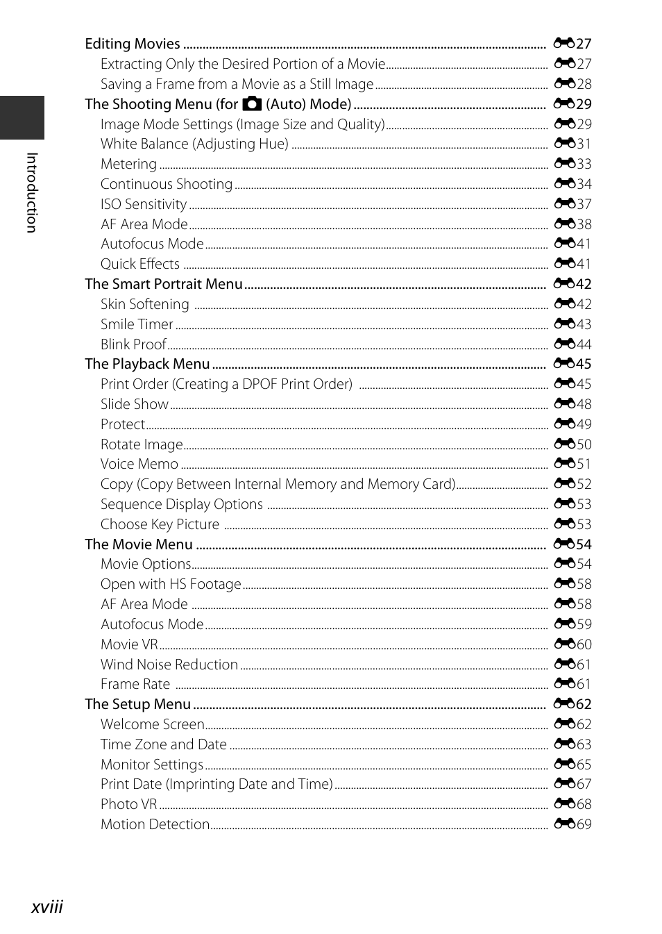 Xviii | Nikon S9600 User Manual | Page 20 / 226