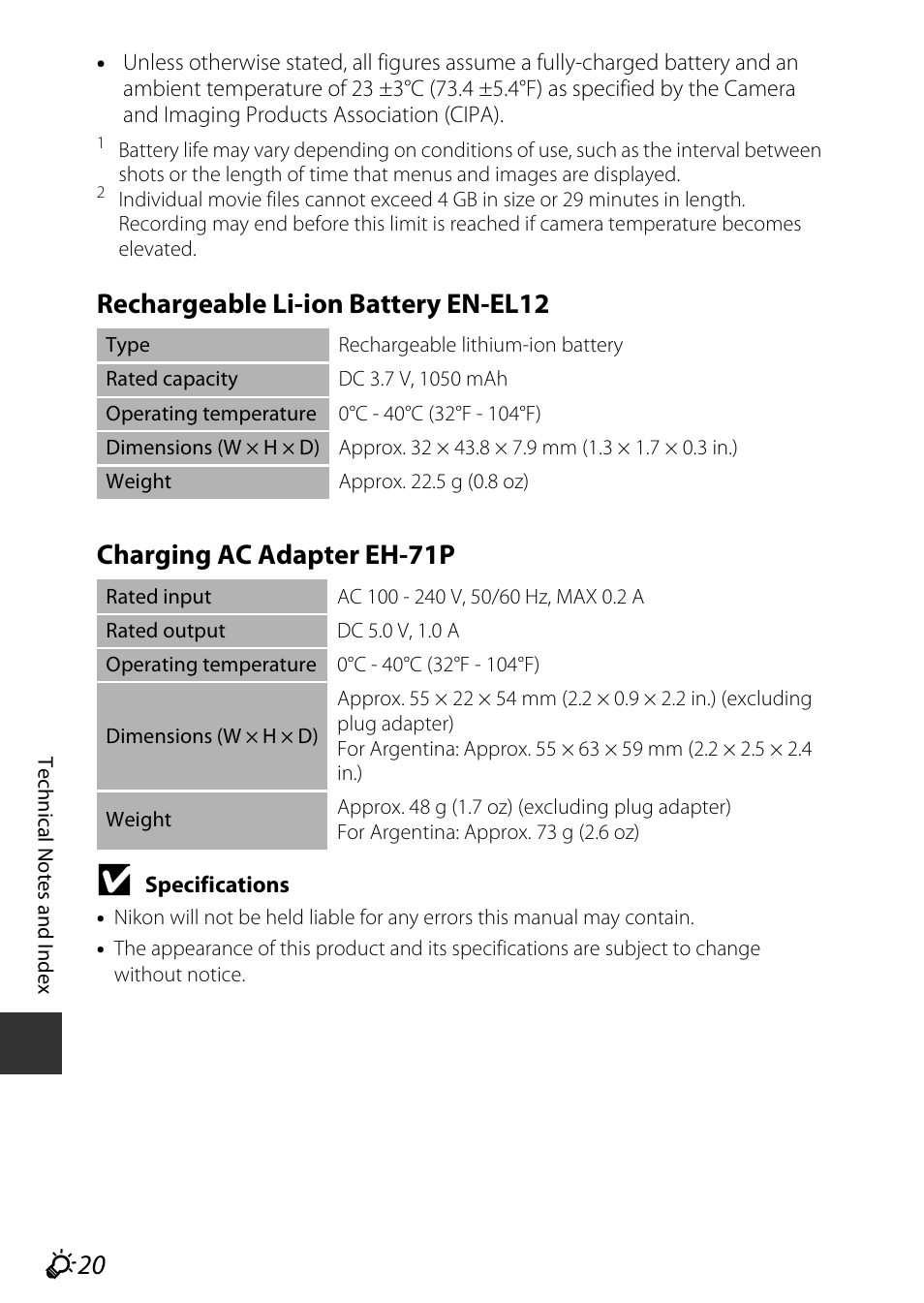 Nikon S9600 User Manual | Page 216 / 226