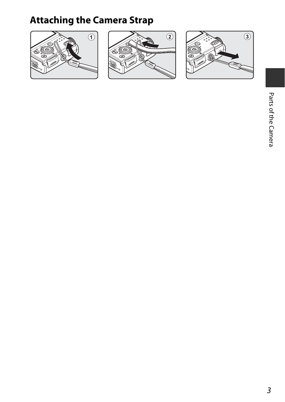 Attaching the camera strap | Nikon S9600 User Manual | Page 25 / 226