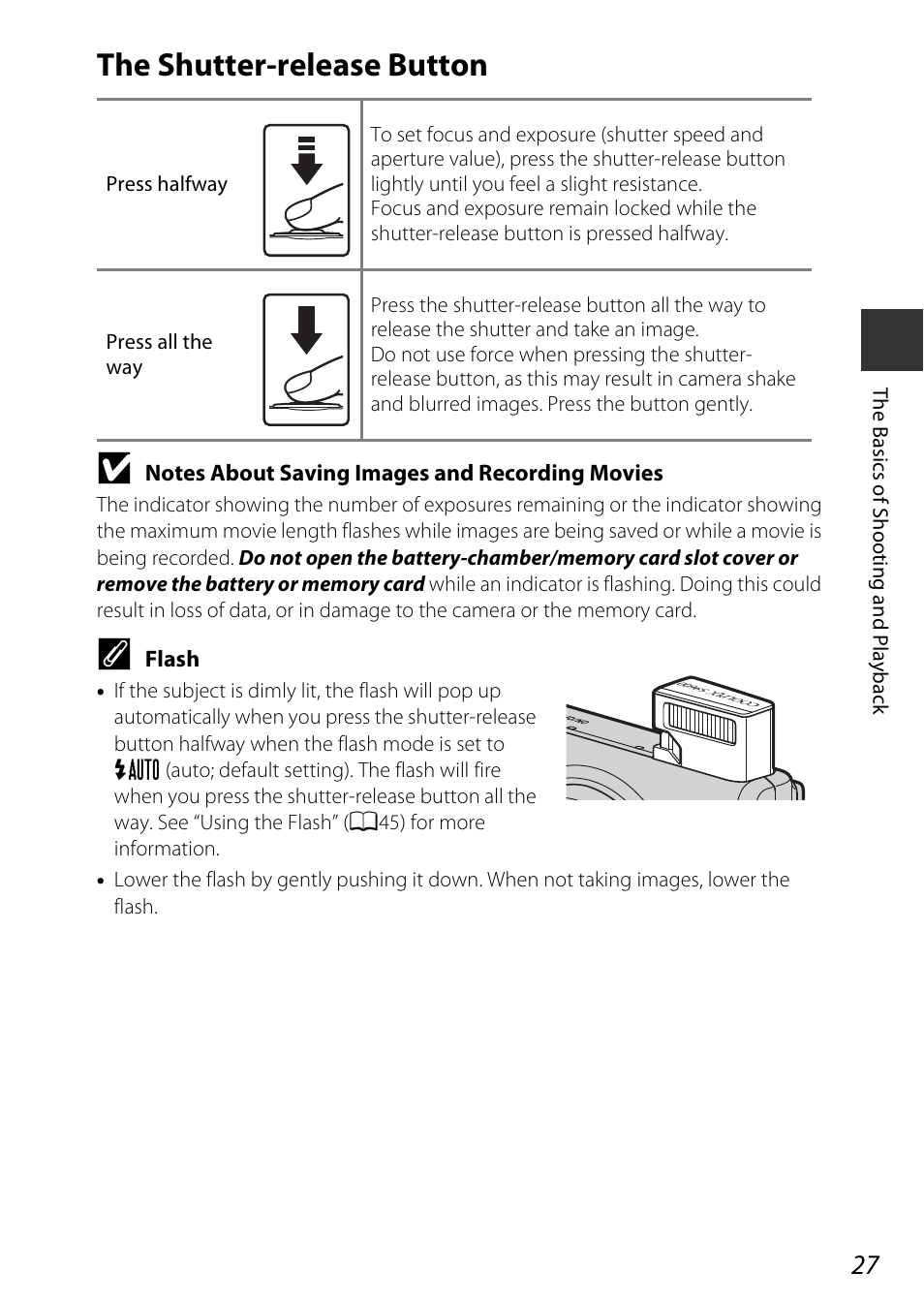 The shutter-release button | Nikon S9600 User Manual | Page 49 / 226